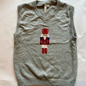 Janie and Jack Gray Nutcracker Sweater Vest size 7
